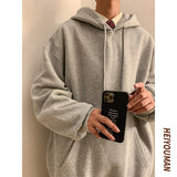 Autumn Cotton Hoodies Men Fashion Solid Color Casual Hooded Sweatshirt Men Streetwear Hip Hop Loose Pullover Hoodie Mens Hoody jinquedai