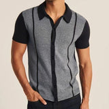 Men's Luxury Clothing Knit Short Sleeve Polo Shirt Casual Streetwear Lapel Button Down Cardigan Breathable Tops Summer jinquedai