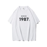 1987 Printed Men Oversized T-shirts Cotton Men's Casual O neck Long Sleeve Tees  Harajuku Male Bagggy Pullovers jinquedai