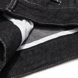 Wide Leg Splicing Jeans Shorts Y2K Men Hip Hop Harajuku Streetwear Loose Denim Shorts Black Man Shorts jinquedai