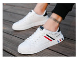 Mens Casual Shoes Lightweight Breathable for Men Flat Lace-Up Sneakers White Business Travel Tenis Masculino jinquedai