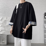 Summer Short-sleeved T-shirt Men Fashion Casual Oversized T Shirt Men Streetwear Hip-hop Loose O-neck Tshirt Mens Top S-2XL jinquedai