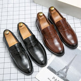 Men's Dress Shoes Men Wedding Fashion Office High Quality Leather Comfy Business Formal Italy Shoes Men Shoes Plus Size 38~48 jinquedai