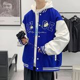 Autumn Letter Print Streetwear Baseball Jacket Men Loose Varsity Clothing Harajuku Sweatshirt Mens Varsity Coat Bomber Jackets jinquedai