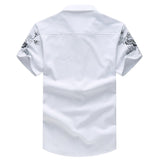 Jinquedai Summer Fashion Printing Design Chinese Style Male Slim Fit Short-Sleeved Shirt Business Casual Shirt Mens Pius Size 5XL 6XL jinquedai