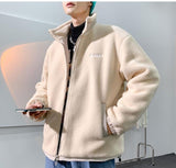 Sensir Autumn Winter Men's  jacket Lamb Fleece Plush Oversize Loose Couple jinquedai