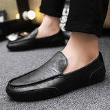 Men Loafers New Leather Shoes Men Casual Shoes Moccasins Breathable Sneakers Men Driving Shoes Comfort Flats Slip On Autumn jinquedai