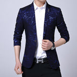 Luxury Blazer Shiny Wine Red Blue Black Contrast Color Stand-up Collar Blazer Slim Fit Suit Party Prom Wedding Dress Jacket jinquedai