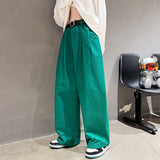 Cotton Oversized Casual Pants Men Fashion Loose Wide Leg Pants Men Japanese Streetwear Hip Hop Straight Pants Mens Trousers jinquedai