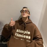 Pullover Hooded For Men American Vintage Letter Print Male Oversized Hoodies Fashion Brand Unisex Sweatshirts jinquedai