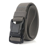 Elastic Belt Men Aluminum Alloy Black Pluggable Buckle Tactical Belts Breathable Comfortable Nylon Male Jeans Belt High Quality jinquedai