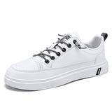 Mens Casual Shoes Lightweight Breathable for Men Flat Lace-Up Sneakers White Business Travel Tenis Masculino jinquedai