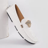 Jinquedai Brand Casual Shoes High Quality Men's Leather Shoes Snake Pea Shoes Spring Summer Leather Ladies Moccasin Loafers jinquedai