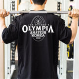 OLYMPIA Men T-shirt Cotton Short Sleeves black Undershirt Male Solid stripe  Tee Summer Brand Clothing Homme camiseta masculina jinquedai