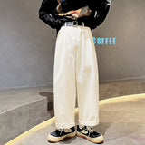 Cotton Oversized Casual Pants Men Fashion Loose Wide Leg Pants Men Japanese Streetwear Hip Hop Straight Pants Mens Trousers jinquedai