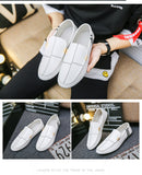 Jinquedai Spring Autumn Men Loafers PU Leather Driving Boat Shoes Slip-On Casual Doug Shoes Moccasin Breathable Soft Male Flats jinquedai