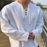 New Long Sleeve t shirt for Men Autumn Fashion Cotton Solid Color t-shirts Cozy Streetwear Men's t-shirt 3XL Baggy Korean Trendy jinquedai