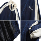 Harajuku Varsity Jacket Men Hip Hop Street Patchwork Stand Collar Windbreaker Coats Zipper Casual Loose College Jackets Couple jinquedai