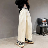 Cotton Oversized Casual Pants Men Fashion Loose Wide Leg Pants Men Japanese Streetwear Hip Hop Straight Pants Mens Trousers jinquedai