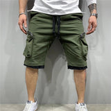 Men's Summer quick-drying Multi-pocket sport casual cargo shorts Men Casual hip fitness shorts jogging short pants streetwear jinquedai