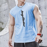 New Gyms Tank Top Summer Brand Sleeveless Shirt Sports Fitness Tank Top Men printing bodybuilding undershirt Running vest jinquedai