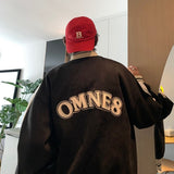 Embroidered Zip Coats Men Autumn Streetwear Baseball Jackets Mens Sportswear Varsity Clothing Patchwork Bomber Jacket jinquedai