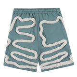 Men's Hip Hop Shorts Distortion Rope Harajuku Streetwear Sweatshorts Summer Loose Casual Short Pants jinquedai