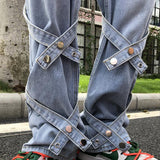 Punk Flared Jeans for Men Gothic Denim Trousers Male Black Goth Bell Bottom Jeans Pants Blue Japanese Streetwear Hip Hop jinquedai