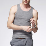 Jinquedai  Mens Sleeveless Tank Top Thin Gym Muscle Vest Summer Training Plain Casual Bodybuilding T Shirt Sports Breathable Ound Neck Tops jinquedai
