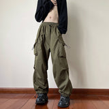 Black samurai men's pants oversize pants high street fashion plush knickerbockers American straight charging overalls jinquedai