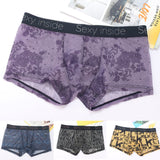 Men Boxer Shorts Look Wet See Through Man Sexy U Convex Underwear?Summer Quick-Drying Panties Mesh Ice Silk Sleep Bottoms? jinquedai