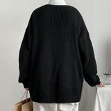 Korean Fashion Sweaters Men Solid Color Oversized Round Neck Casual Winter Knitted Sweater Male Pullovers Men's Clothing jinquedai