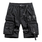 Hip Hop Cargo Shorts Men Summer Techwear Military Tactical Streetwear Shorts Button Pockets Fashion Harajuku Short Pants jinquedai