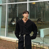 New Long Sleeve t shirt for Men Autumn Fashion Cotton Solid Color t-shirts Cozy Streetwear Men's t-shirt 3XL Baggy Korean Trendy jinquedai