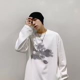 Jinquedai Autumn Winter Men Long Sleeve T-shirts Clouds Letter Print 5XL Baggy Tee Shirt High Street Harajuku Casual O-Neck Women Top jinquedai