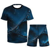 New men's T-shirt suit 3D printed summer sportswear suit men's sportswear casual short sleeve T-shirt 2-piece sports suit XS-6XL jinquedai