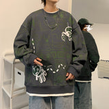 Autumn Mens Hoodies Cartoon Graphic  Fashion Male Oversized Pullovers Hip Hop Y2K Streetwear Clothing Unisex Sweatshirt jinquedai
