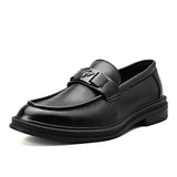 Jinquedai  Spring Summer Style Mens Loafers for Wedding Party Dance Black Brown Genuine Leather Slip on Men's Dress Shoes Casual Business jinquedai