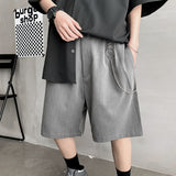 Jinquedai Harajuku Men's Suit Shorts Fashion Summer Hip Hop Male Casual Short Trousers Korean Male Streetwear Oversized Men's Pants