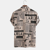 Camisa Masculina Summer New Short-sleeved Men's Shirts Casual Fashion Lapel Print Oversized Shirt Men's Clothing jinquedai