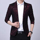 Luxury Blazer Shiny Wine Red Blue Black Contrast Color Stand-up Collar Blazer Slim Fit Suit Party Prom Wedding Dress Jacket jinquedai