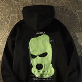 Spring and autumn women big dchiphop street funny head hooded sweater men and women ins hip-hop loose hooded jacket tide jinquedai