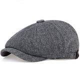 Jinquedai  New Retro Newsboy Caps Men Octagonal Hats British Painters Hats Autumn Winter Berets Herringbone Flat Caps Hip Hop Berets gorras jinquedai