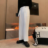 Jinquedai  Buckle Belt Pleated Trousers jinquedai