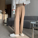 Jinquedai  Buckle Belt Pleated Trousers jinquedai