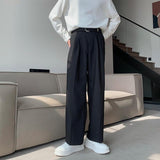 Jinquedai  Buckle Belt Pleated Trousers jinquedai