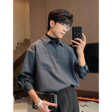 Jinquedai  Long Sleeve Patched Pocket Shirt jinquedai