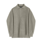 Jinquedai  Casual Ribbed Half-Zip jinquedai