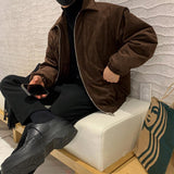 Jinquedai  Zipped Velvet Jacket jinquedai