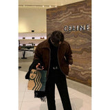 Jinquedai  Zipped Velvet Jacket jinquedai